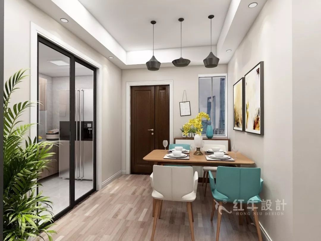 南京海赋尚城99㎡现代风格--幸福的三口之家04餐厅餐桌椅